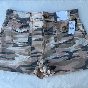 Express Camouflage Cargo Shorts
